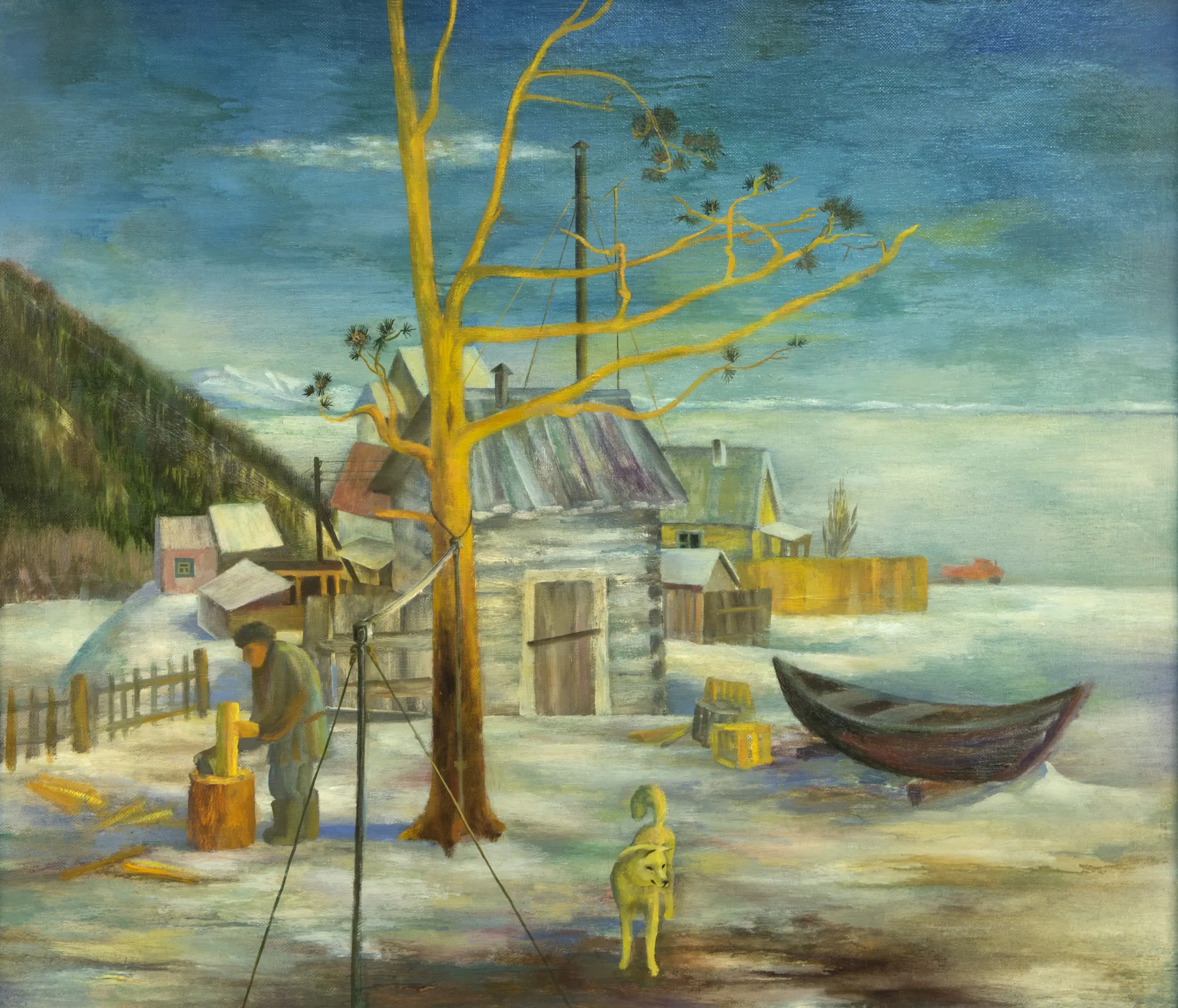 Пейзаж с лодкой. БАМ, 1978