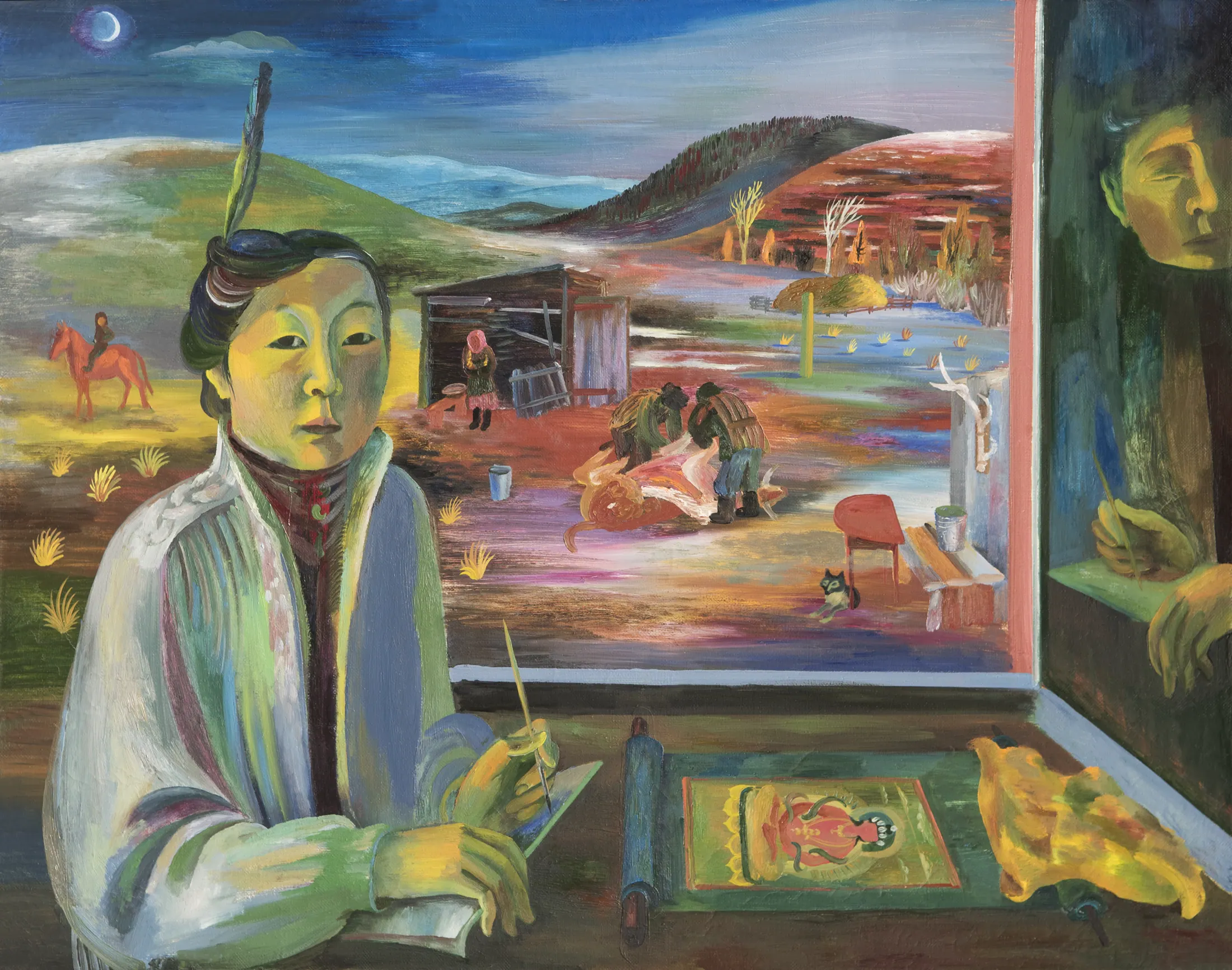 Портрет с пером сороки, 1980